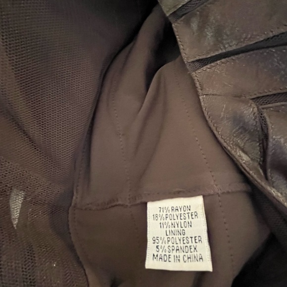 Cache Women’s Designer Halter Style Tiered Cocktail Dress Brown Metallic Shimmer - Picture 4 of 16